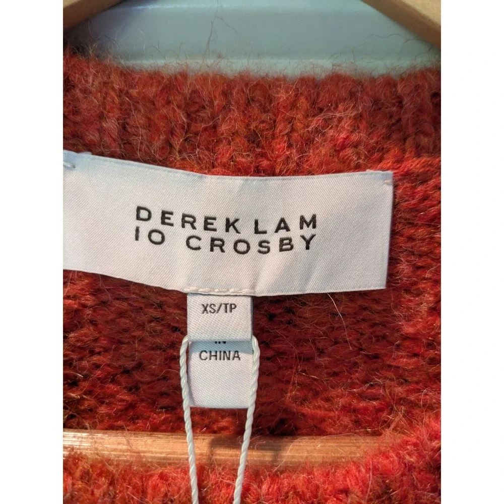 Derek Lam 10 Crosby Orange Puff‎ Sleeve Sweater XS/TP New with Tags - Picture 3 of 11